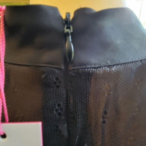 Parker Top Women Small Black Lace Sleeveless Halter Neck Back Zip Blouse New NWT - Picture 10 of 12
